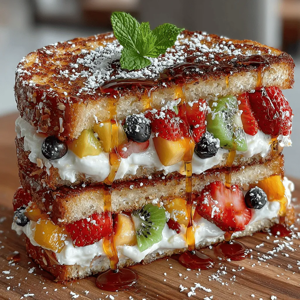Grilled Fruit Pizza Sandwich Melt