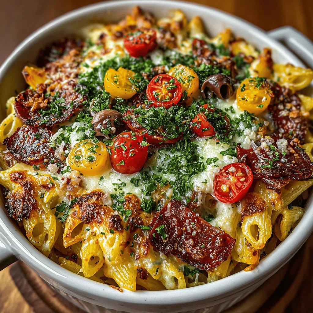 The magic of the Charcuterie Board Pasta Bake lies not only in its ingredients but also in the seasonings that bring everything together. Red pepper flakes add a delightful heat that enhances the overall flavor profile, making each bite exciting. Oregano, with its earthy and slightly sweet notes, complements the richness of the cheeses and meats, creating a well-rounded dish. Together, these seasonings elevate the pasta bake, ensuring that it’s not just a meal but a culinary experience.