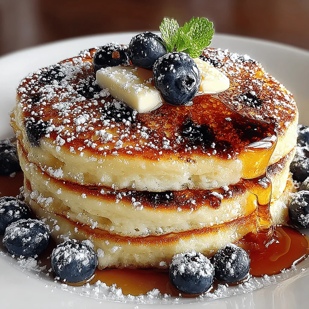 Welcome to your next favorite breakfast experience! If you're searching for a dish that combines comfort, flavor, and a touch of elegance, look no further than Lemon Blueberry Ricotta Pancakes. These pancakes are not just your average breakfast fare; they are a delightful treat that will elevate your morning routine. Imagine sinking your fork into a stack of fluffy pancakes that are infused with the creamy goodness of ricotta cheese, complemented by the zesty brightness of fresh lemon and the sweet bursts of juicy blueberries.