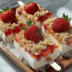 As the sun begins to shine and temperatures rise, the craving for refreshing treats becomes an undeniable urge. One delightful way to satisfy this desire is with Frozen Strawberry Shortcake Yogurt Pops. This recipe not only captures the sweetness and vibrancy of ripe strawberries but also combines it with the creamy texture of yogurt and the satisfying crunch of granola. Unlike traditional ice cream, these yogurt pops provide a healthier alternative without sacrificing flavor, making them a guilt-free indulgence for both kids and adults.