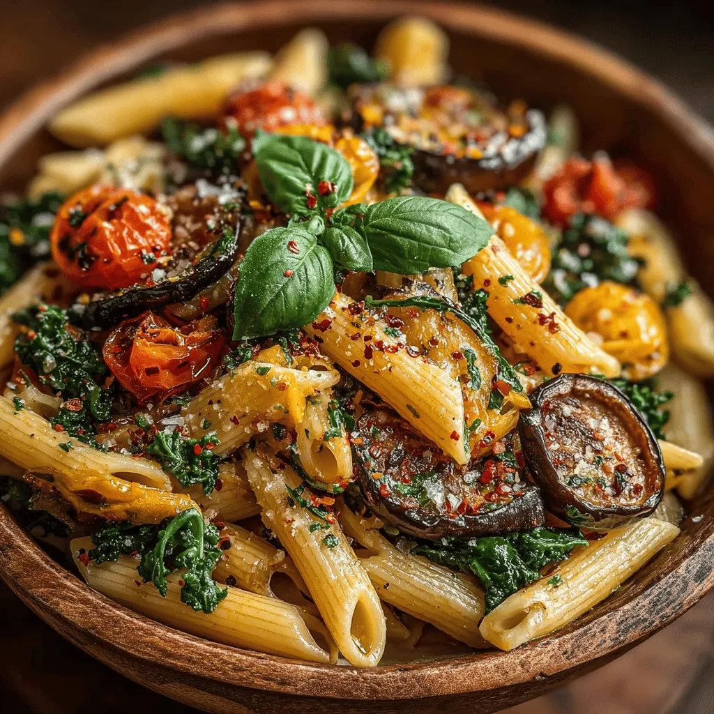In the realm of healthy eating, finding a dish that is both nutritious and satisfying can often feel like a challenge. Enter the Eggplant & Kale Nourishing Pasta, a delightful blend of whole grain goodness and vibrant vegetables that not only nourishes the body but also tantalizes the taste buds. This dish is perfect for anyone looking to incorporate more plant-based meals into their diet, offering a rich source of fiber, vitamins, and minerals without compromising on flavor. Whether you're a seasoned chef or a beginner in the kitchen, this recipe is straightforward and adaptable, making it an ideal choice for weeknight dinners or meal prep.