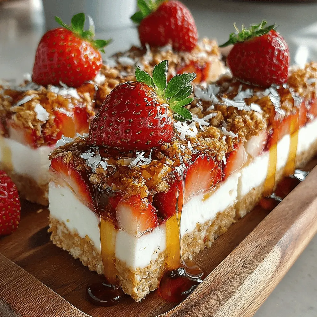 In the world of desserts, no-bake recipes have emerged as a favorite among home cooks and dessert enthusiasts alike. These delightful creations combine convenience with mouthwatering flavors, allowing you to whip up something special without the need for an oven. One standout recipe that embodies this trend is the No-Bake Strawberry Yogurt Crunch Bars. These bars are not only quick and easy to prepare, but they also celebrate the vibrant and refreshing taste of fresh strawberries, making them a perfect treat for any occasion.