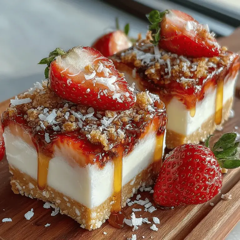 In the world of desserts, no-bake recipes have emerged as a favorite among home cooks and dessert enthusiasts alike. These delightful creations combine convenience with mouthwatering flavors, allowing you to whip up something special without the need for an oven. One standout recipe that embodies this trend is the No-Bake Strawberry Yogurt Crunch Bars. These bars are not only quick and easy to prepare, but they also celebrate the vibrant and refreshing taste of fresh strawberries, making them a perfect treat for any occasion.