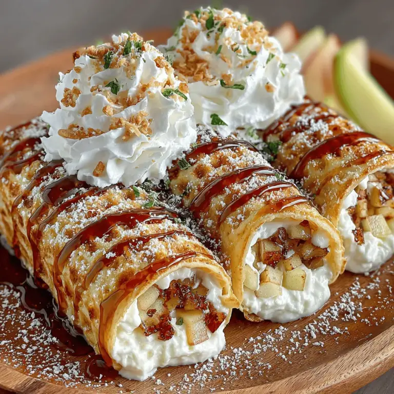 If you're in search of a unique and delectable way to elevate your breakfast or dessert game, look no further than Sweet Apple Waffle Roll-Ups. This innovative dish combines the comforting flavors of waffles and the sweetness of baked apples into a delightful roll that is sure to please both kids and adults alike. The combination of warm, fluffy waffles and tender, spiced apples creates a satisfying balance of textures and tastes, making it a standout choice for any occasion.