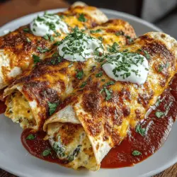 Cheesy Chicken & Spinach Enchiladas
