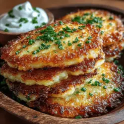 Discover the delectable world of Golden Crispy Potato Pancakes, a delightful dish that combines simplicity with incredible flavor. These pancakes are not only a cherished comfort food but also a fantastic way to enjoy the humble potato in a crispy and satisfying form. Perfect for breakfast, brunch, or even as a savory snack, this recipe will guide you through the steps to create these golden delights right in your kitchen.