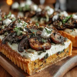 Harvest Delight: Pumpkin Sage & Mushroom Tart