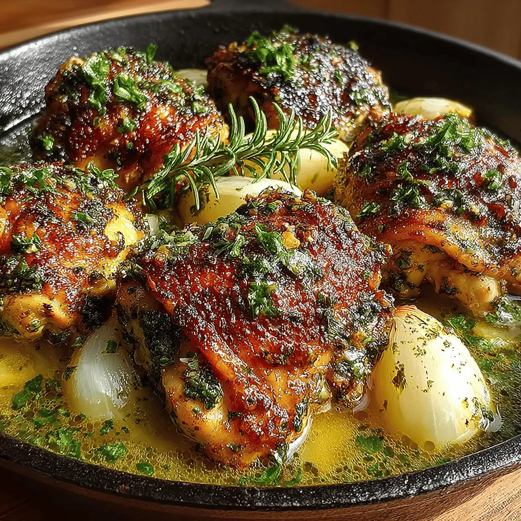 In the world of culinary delights, few dishes evoke a sense of comfort and satisfaction quite like Savory Roasted Garlic and Herb Chicken Thighs. This recipe not only tantalizes the taste buds but also fills the kitchen with an irresistible aroma, making it the perfect choice for family dinners or special gatherings. With succulent chicken thighs marinated in a fragrant herb paste and roasted to perfection, this dish embodies the essence of home-cooked goodness.