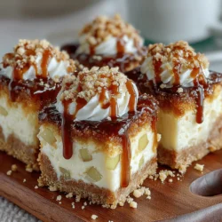 - 1 ½ cups graham cracker crumbs - ½ cup unsalted butter, melted - 1 cup granulated sugar - 16 oz cream cheese, softened - 3 large eggs - 1 cup sour cream - 1 tsp vanilla extract - 3 medium Granny Smith apples, peeled and diced - 2 tbsp unsalted butter (for cooking apples) - 1 tsp cinnamon - ½ tsp nutmeg - ½ cup caramel sauce (store-bought or homemade) - Optional: chopped nuts for topping