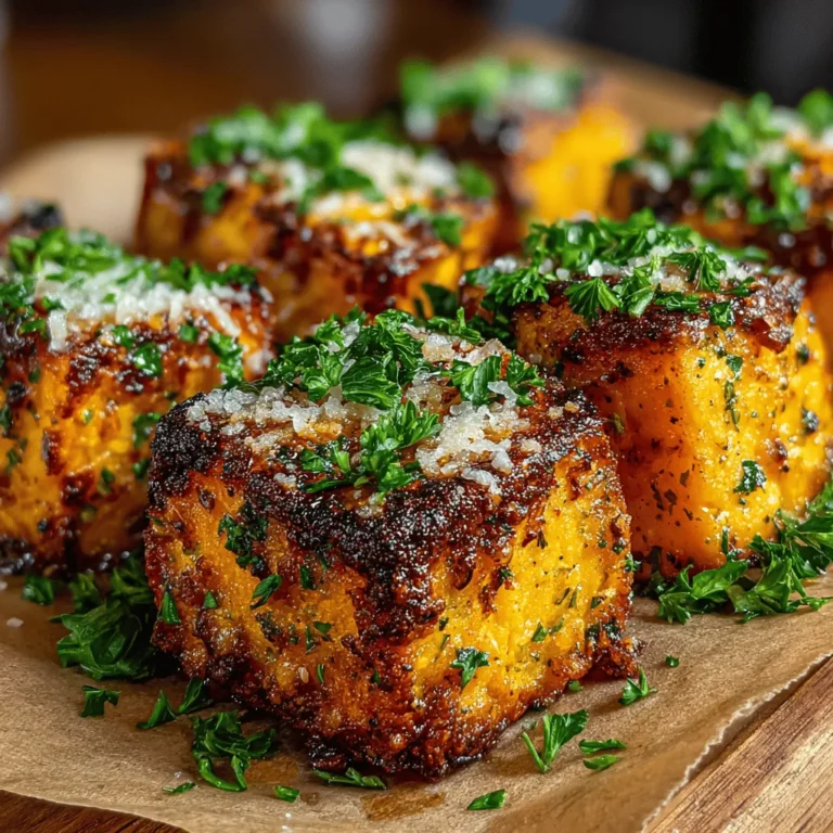 - 4 medium sweet potatoes - 3 tablespoons olive oil - 1 teaspoon garlic powder - 1 teaspoon smoked paprika - 1 teaspoon salt - ½ teaspoon black pepper - ½ cup grated Parmesan cheese - Fresh parsley for garnish (optional)