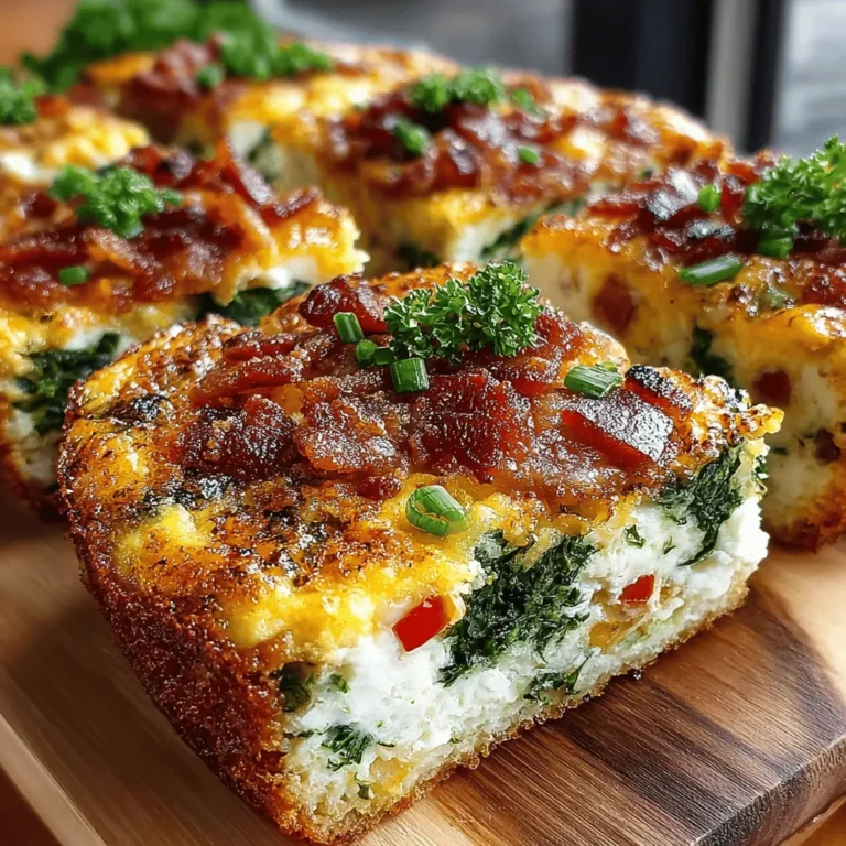 The savory bacon and spinach egg bake is an exceptional dish that has garnered attention in kitchens across the globe. Whether you’re looking for a hearty breakfast option, a delightful brunch centerpiece, or a light yet satisfying dinner, this egg bake checks all the boxes. Its appeal lies not just in its simplicity of preparation but also in its wholesome ingredients that come together to create a flavorful experience that families and individuals alike can enjoy. The combination of eggs, crispy bacon, and nutrient-rich spinach provides a nutritious start to the day, ensuring you’re fueled with energy and vitality. Eggs stand out as a fantastic source of protein, while spinach offers a plethora of health benefits, making this dish a powerhouse of nutrition wrapped in deliciousness.