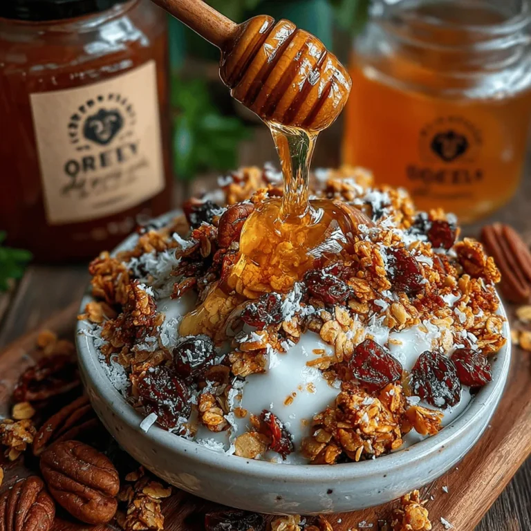 - 3 cups rolled oats - 1 cup pecans, chopped - 1/2 cup sunflower seeds - 1/2 cup unsweetened shredded coconut - 1/2 cup pure maple syrup - 1/4 cup coconut oil, melted - 1 teaspoon vanilla extract - 1 teaspoon ground cinnamon - 1/2 teaspoon salt - 1 cup dried cranberries (optional)