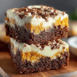 - 1 cup unsalted butter - 2 cups granulated sugar - 4 large eggs - 1 teaspoon vanilla extract - 1 1/2 cups all-purpose flour - 1 cup unsweetened cocoa powder - 1 teaspoon baking powder - 1/2 teaspoon salt - 1 cup pumpkin puree (fresh or canned) - 8 ounces cream cheese, softened - 1 teaspoon ground cinnamon - 1/2 teaspoon ground nutmeg