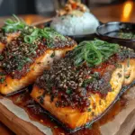 When it comes to quick yet impressive dinner options, few dishes can rival honey garlic glazed salmon fillets. This recipe harmonizes the natural sweetness of honey with the savory depth of garlic, creating a balance that delights the palate. Salmon, a favorite among health-conscious eaters, serves as the ideal canvas for this delicious glaze. Rich in omega-3 fatty acids and packed with nutrients, salmon is not only a tasty choice but also a powerhouse of health benefits. The ease of preparation makes this dish perfect for both weeknight dinners and special occasions, transforming a simple meal into a delightful culinary experience that your family and guests will eagerly anticipate.