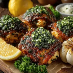 Savory Roasted Garlic & Herb Chicken Thighs