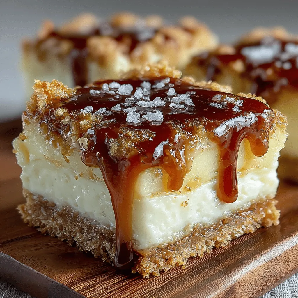 - 1 ½ cups graham cracker crumbs - ½ cup unsalted butter, melted - 1/4 cup granulated sugar - 3 medium Granny Smith apples, peeled and diced - 1 teaspoon lemon juice - 1 teaspoon cinnamon - 16 oz cream cheese, softened - 1 cup powdered sugar - 2 large eggs - 1 teaspoon vanilla extract - 1 cup caramel sauce, for drizzling