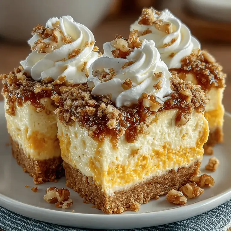 To enhance your Spiced Pumpkin Cheesecake Bars, consider dressing them up with some optional toppings that add both flavor and visual appeal: