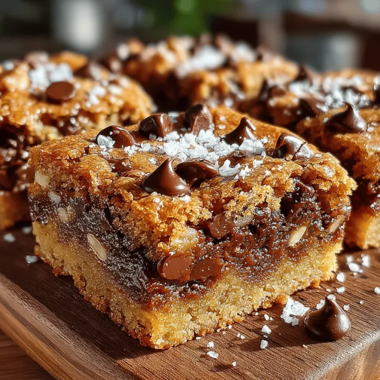 Blondies are one of those desserts that effortlessly capture the hearts of sweet lovers everywhere. With their warm, buttery flavor and delightful chewiness, they stand as a delicious alternative to the more commonly known brownie. The allure of blondies lies in their simplicity and versatility—perfect for any occasion, whether it’s a cozy family gathering, a picnic in the park, or a casual coffee date with friends. Today, we will explore the recipe for Heavenly Chocolate Chip Blondies, a mouthwatering treat that combines the rich flavors of brown sugar and chocolate for a truly indulgent experience. Not only are these blondies easy to prepare, but they also promise to satisfy your sweet tooth in the best way possible.