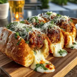 Cheesy Stuffed Meatball Subs: A Delightful Culinary Experience
