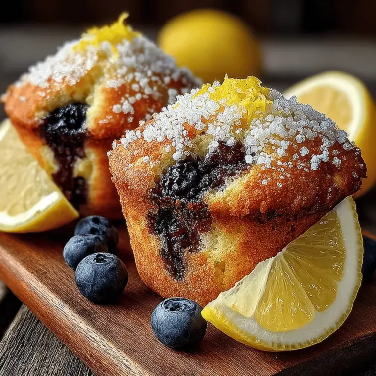When it comes to breakfast, few foods capture the imagination quite like muffins. These delightful baked goods are not only portable and easy to prepare, but they also offer a wonderful canvas for a variety of flavors. Among the vast array of muffin options, Zesty Delight Lemon Blueberry Breakfast Muffins stand out as a vibrant and nutritious choice that can brighten any morning. With their combination of zesty lemon and sweet blueberries, these muffins promise a burst of flavor in every bite, making them the perfect accompaniment to your morning coffee or as a wholesome snack throughout the day.