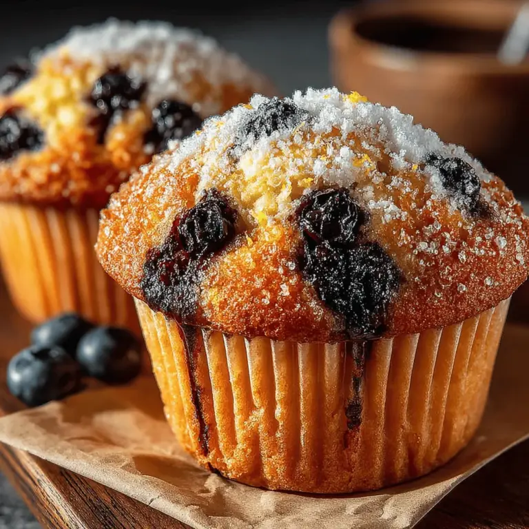 Welcome to the delightful world of Zesty Blueberry Sunshine Muffins, where the bright tang of lemon meets the natural sweetness of fresh blueberries. This recipe is not only a crowd-pleaser but also a versatile option that can elevate your breakfast routine, serve as a satisfying snack, or even double as a light dessert. With their sunny flavor profile and appealing texture, these muffins are sure to bring a burst of joy to your mornings.